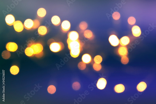 Christmas and Happy new year on blurred bokeh with snowfall banner background © VAlekStudio 