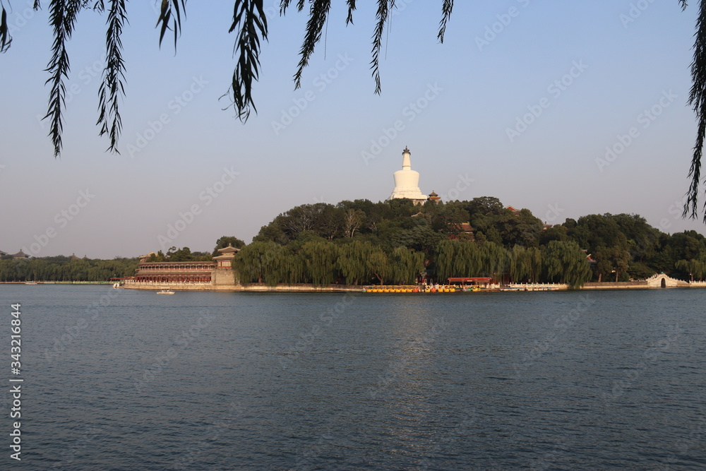 Lac du parc Beihai à Pékin, Chine	