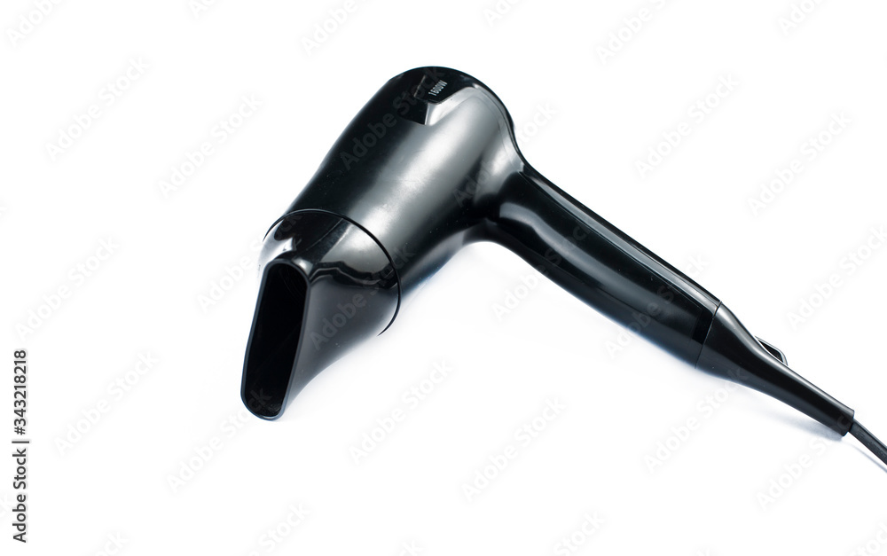 Hair dryer isolated on white background.Copy space Hair dryer isolated on white background.Copy space