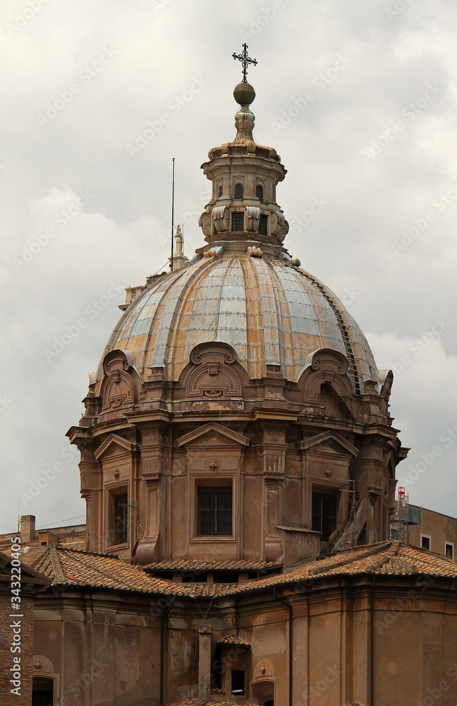 Rome Dome of Rome Historical Architecture Close-Up, Italy
