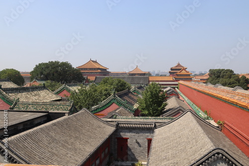 Toits de la Cité interdite à Pékin, Chine