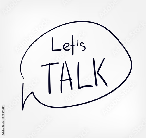 let's talk concept vector clip art line sketch illustration