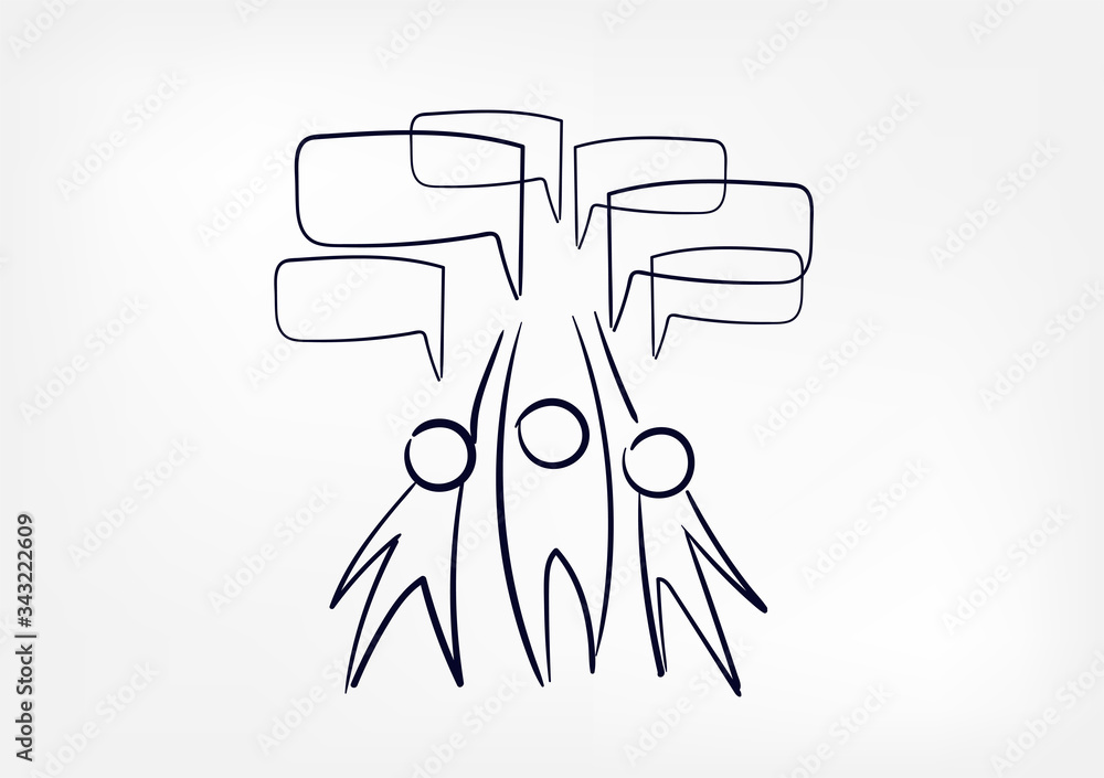 team spirit concept sketch lettering hand drawn doodle