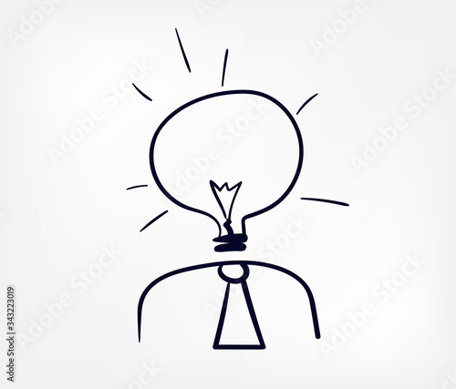 expertise concept line art sketch doodle isolated