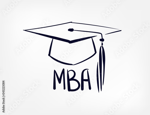 mba concept line art sketch doodle isolated