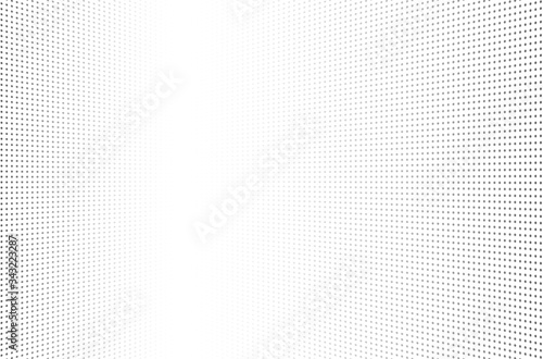 Halftone dots background. Faded dotted gradient. Monochrome abstract texture.