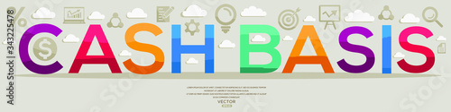 Creative (cash basis) Design,letters and icons,Vector illustration.