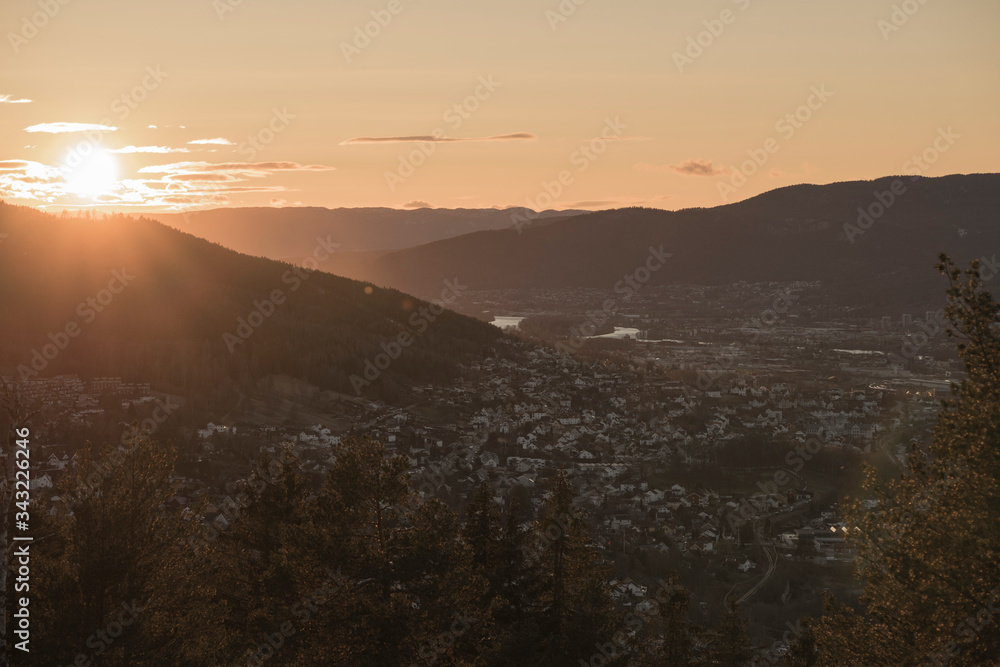 Nice sunset over mountains in scandinavia. Nice sunset over mountains in scandinavia.