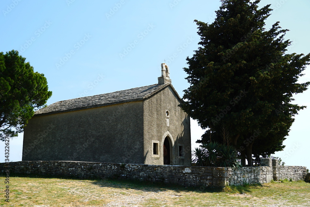 Medieval stone chapel of St. Agnes on the Istrian Peninsula in Croatia Medieval stone chapel of St. Agnes on the Istrian Peninsula in Croatia