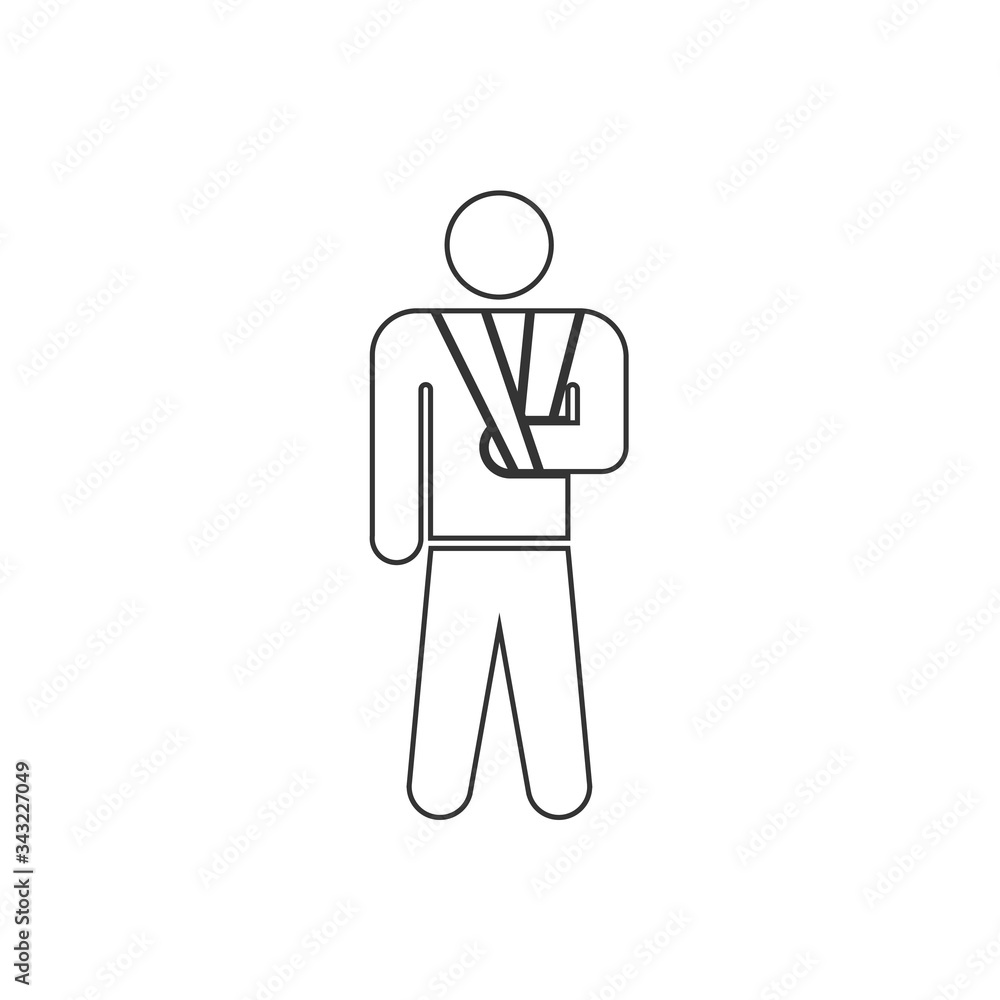 broken arm icon vector illustration design broken arm icon vector illustration design