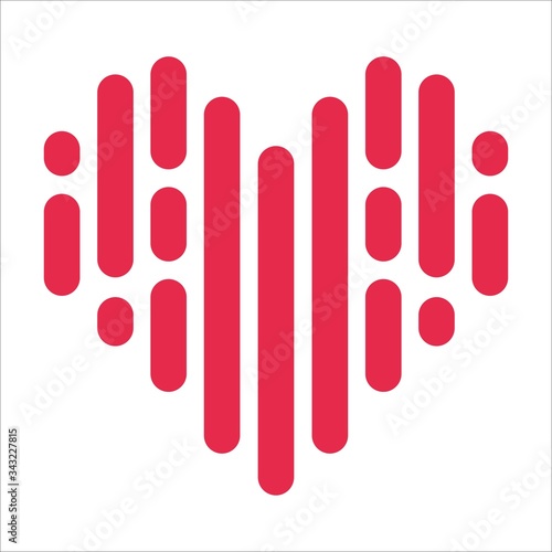heart logo design vector template
