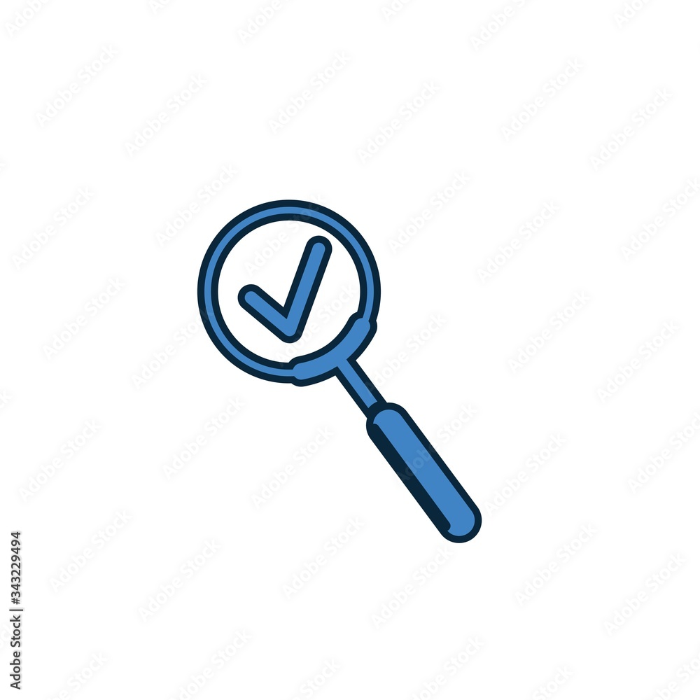 check search glass icon vector illustration design check search glass icon vector illustration design