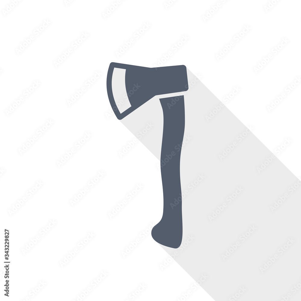 Axe flat design vector icon, tool illustration Axe flat design vector icon, tool illustration