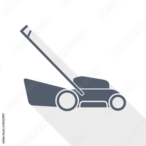 Lawn mower flat design vector illustration