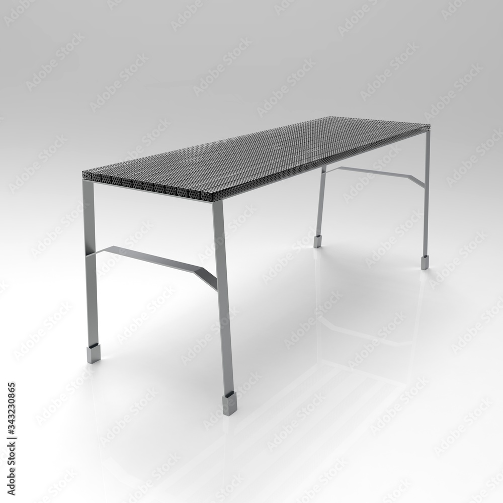 3d image park table classic metall and wood 3d image park table classic metall and wood