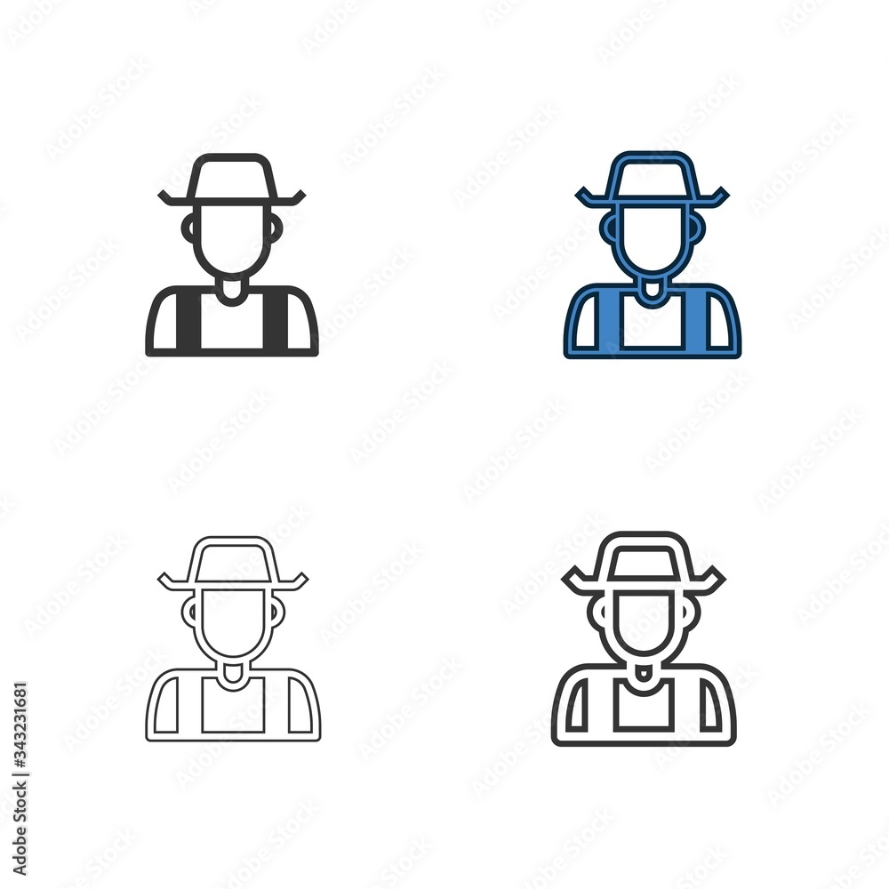 farmer icon vector illustration design farmer icon vector illustration design