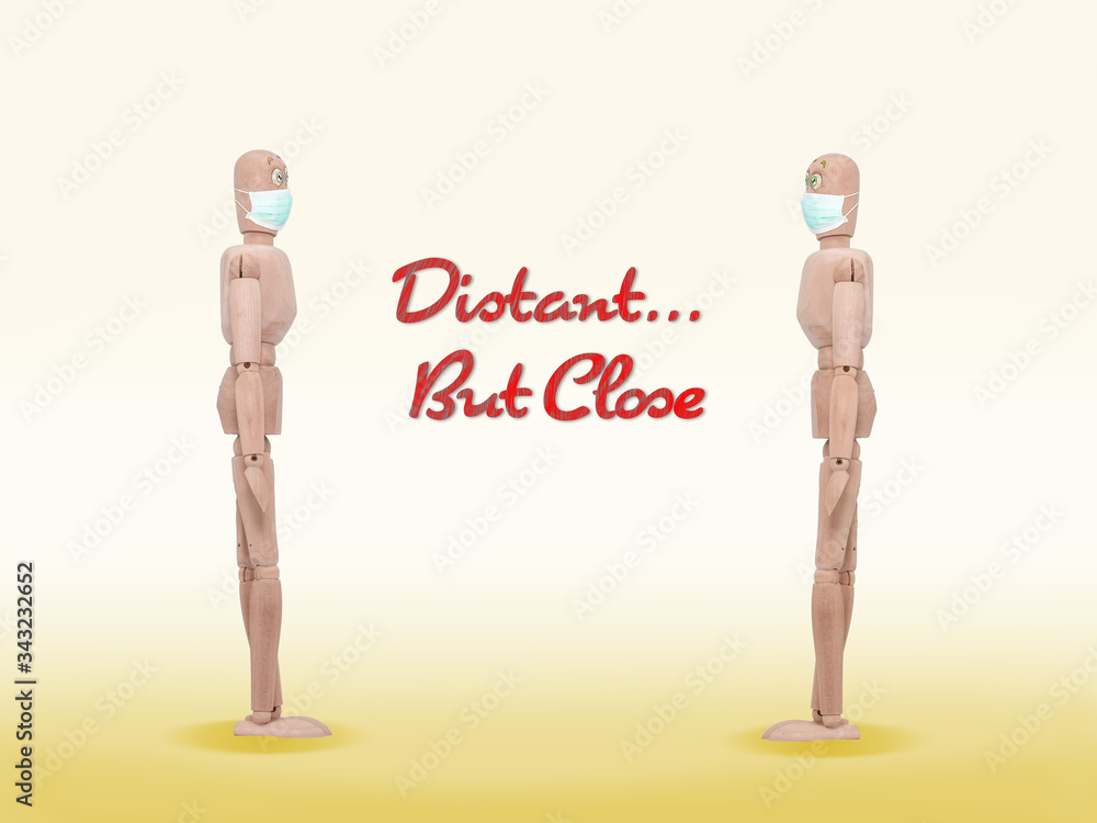Coronavirus distant but close with social distance Coronavirus distant but close with social distance