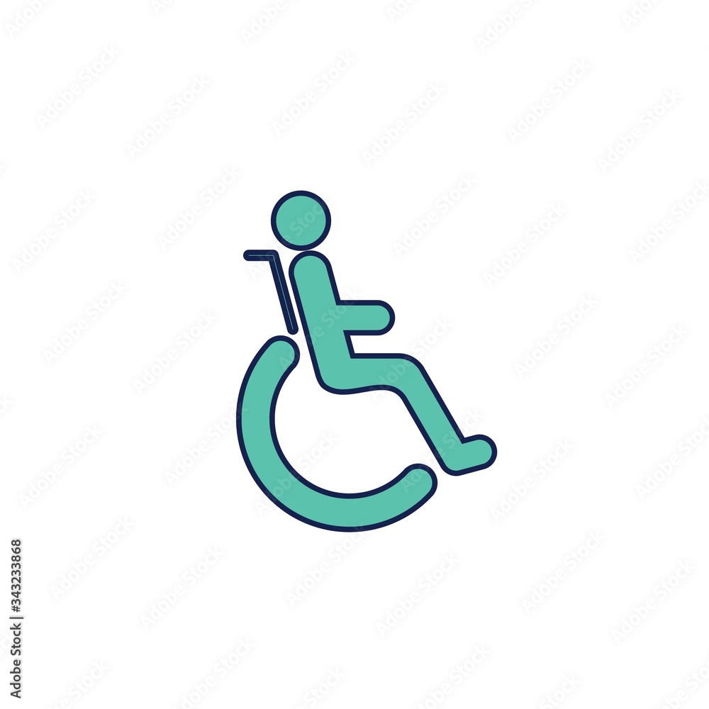 handicap icon vector illustration design