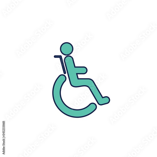 handicap icon vector illustration design