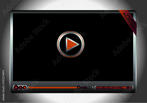 video preview interface graphic design vector art