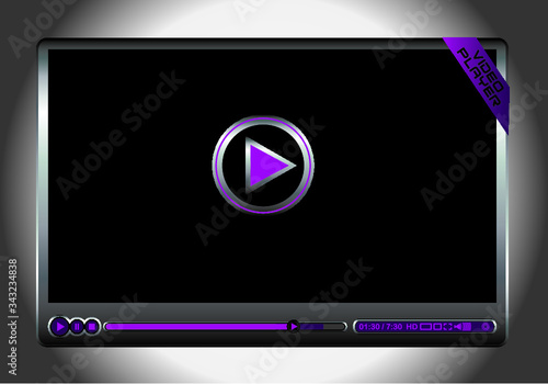 video preview interface graphic design vector art