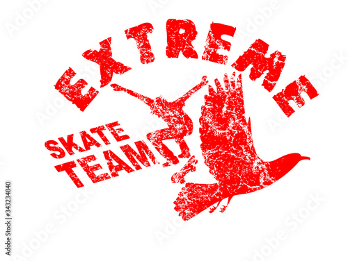 College street sport skateboarding vector art