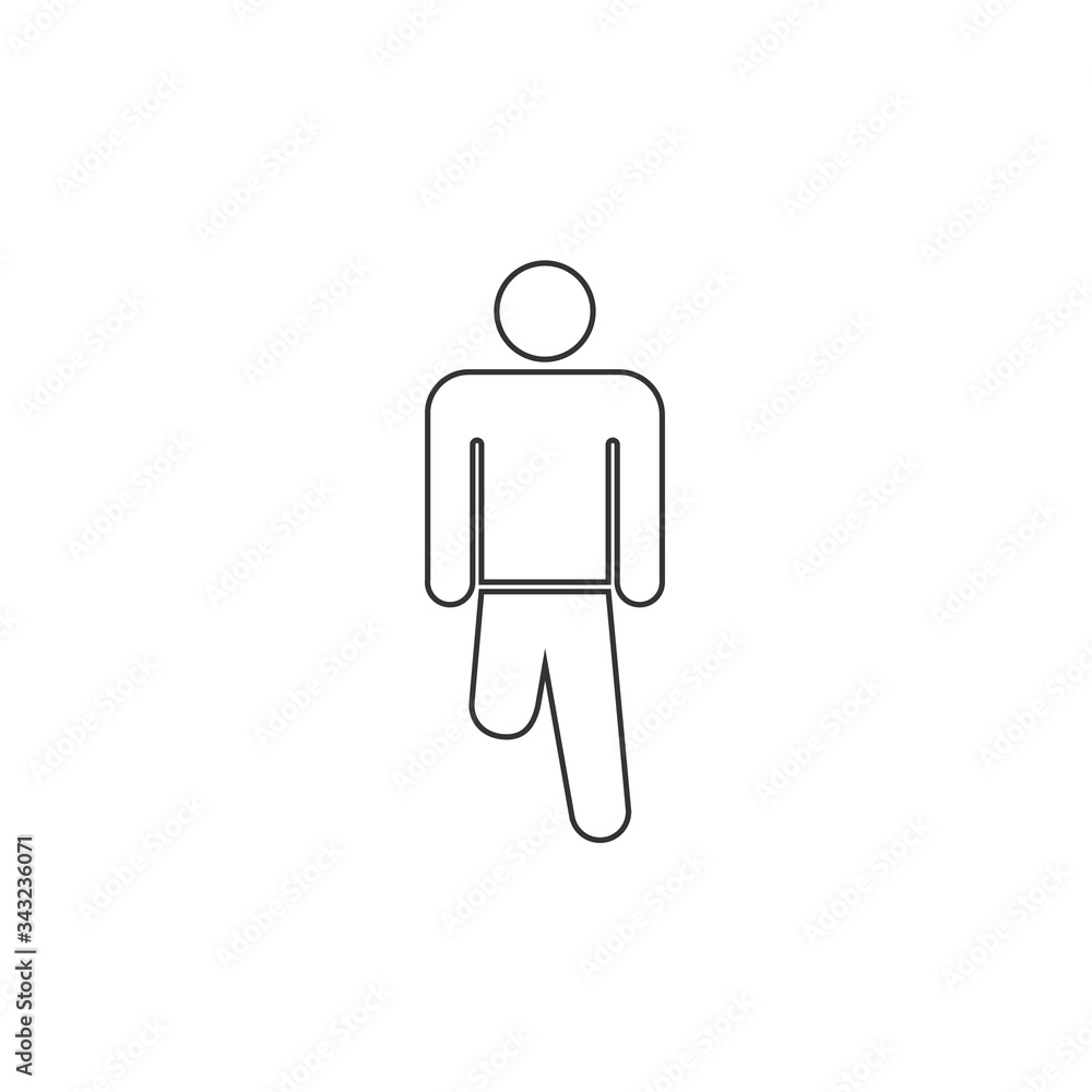 disabled leg icon vector illustration design disabled leg icon vector illustration design