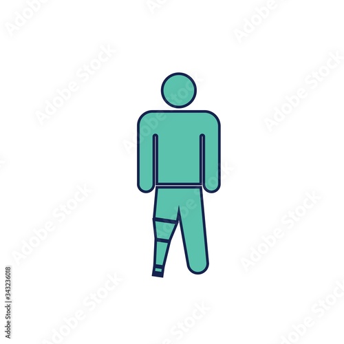 prostate leg vector illustration design