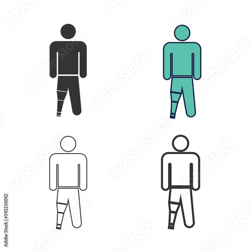 prostate leg vector illustration design