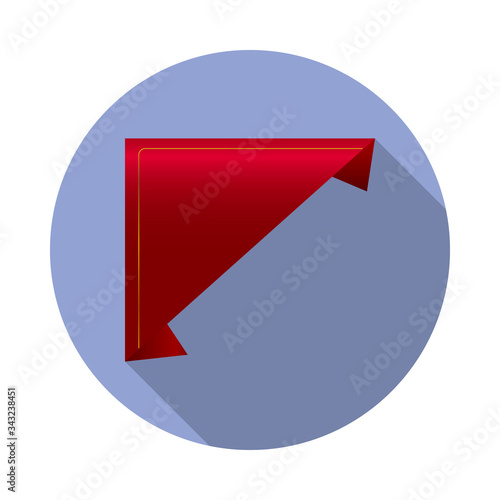 Free Download ribbons, corner, red long shadow icon. Simple color vector of Ribbons icons for ui and ux, website or mobile application - GFXLoad