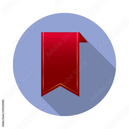 Free Download ribbons, bookmark, red long shadow icon. Simple color vector of Ribbons icons for ui and ux, website or mobile application - GFXLoad
