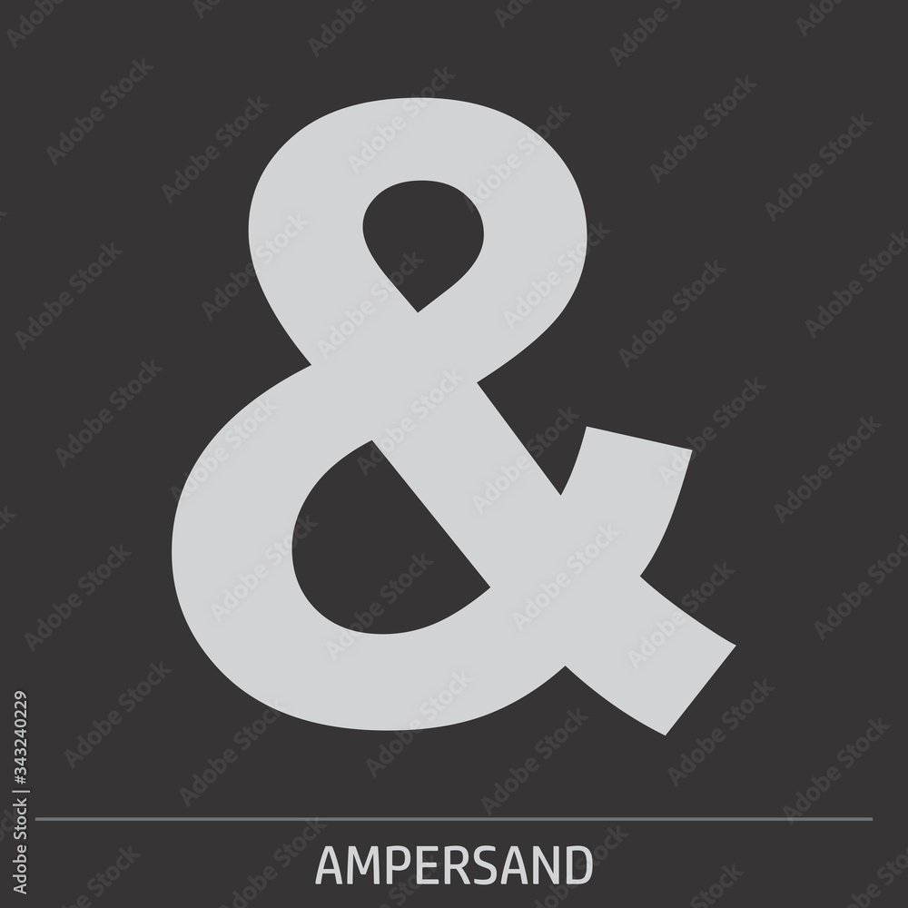 Ampersand icon illustration
