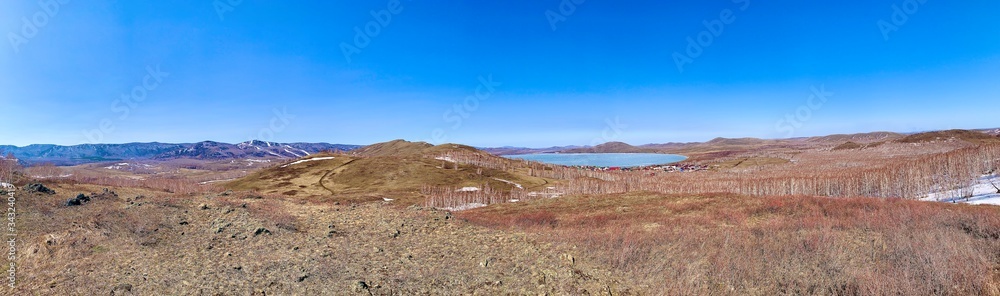 Clean mountain lake among the Ural mountains Clean mountain lake among the Ural mountains