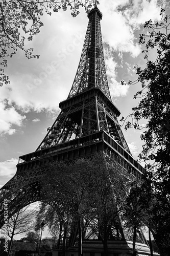 Fototapeta Naklejka Na Ścianę i Meble -  La Torre Eiffel de París, The Eiffel Tower from Paris
