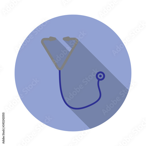 colored endoscope long shadow icon. Simple color vector of web icons for ui and ux, website or mobile application