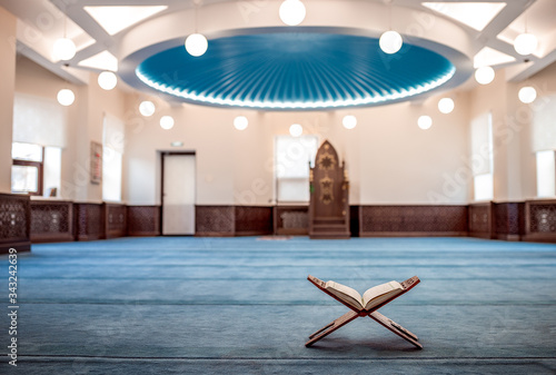Quran - holy book of Muslims in the mosque
