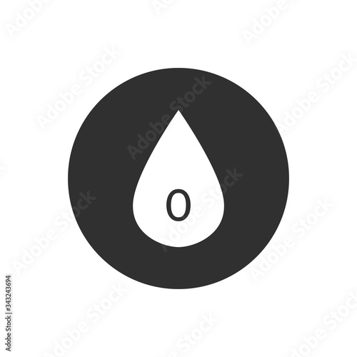 blood type icon, vector illustration