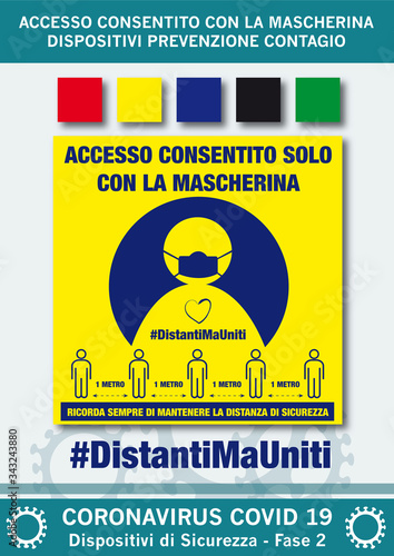 accesso consentito con la mascherina, dispositivi prevenzione contagio