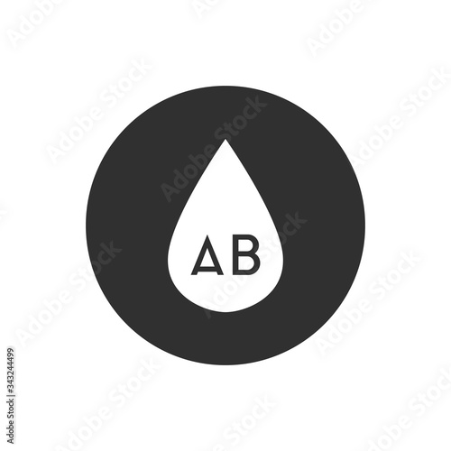 blood type icon, vector illustration