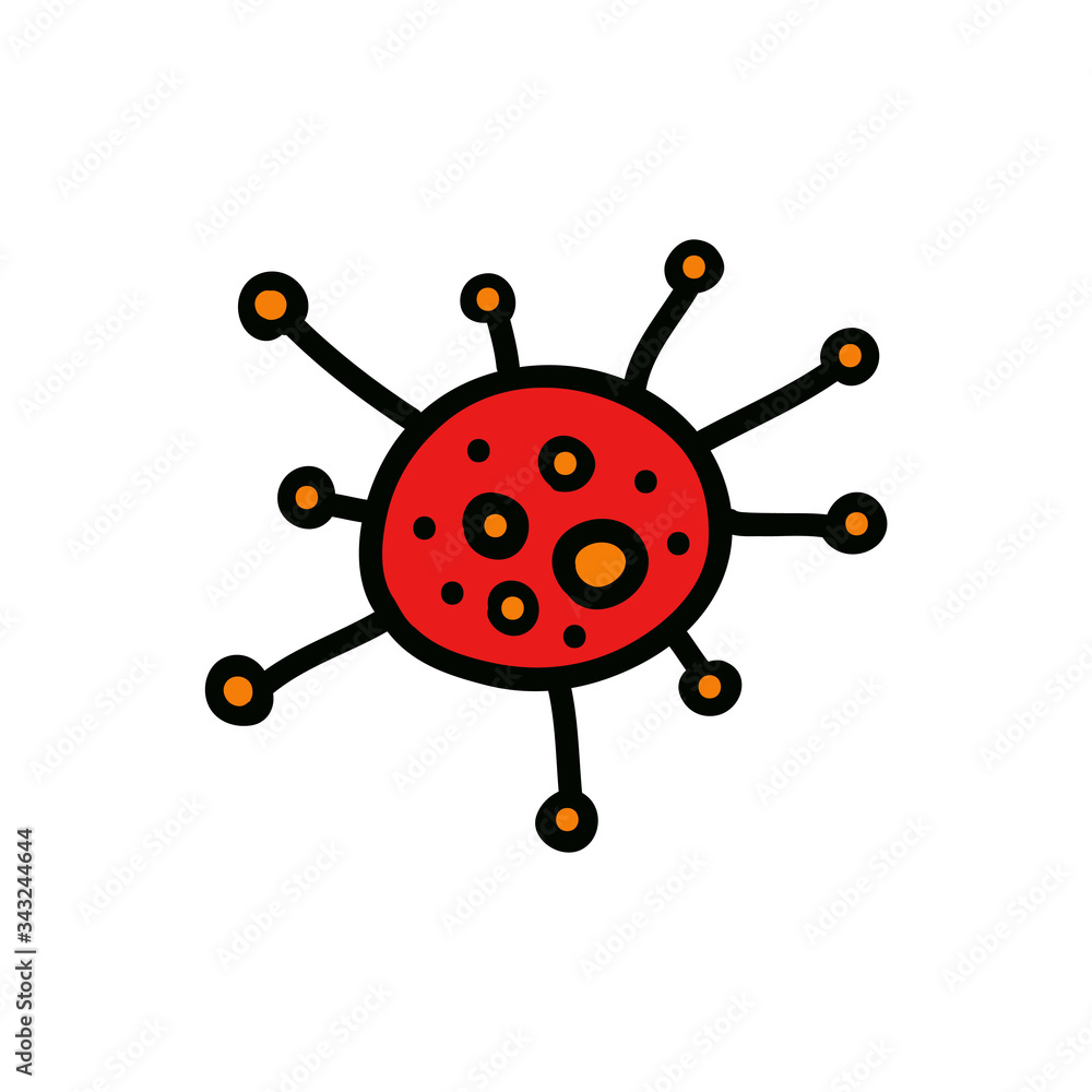 coronavirus doodle icon, vector illustration coronavirus doodle icon, vector illustration