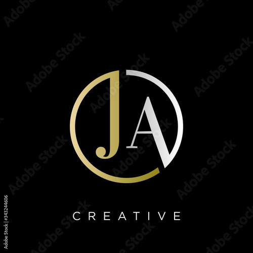 ja circle company logo design photo