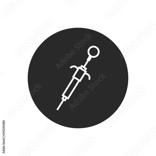 dental anesthesia syringe icon, vector illustration