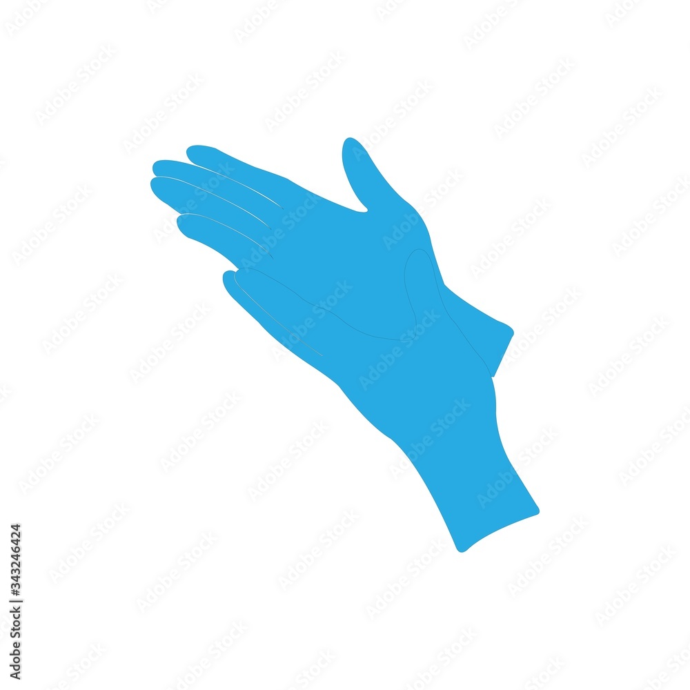 Obraz premium Hand gloves logo illustration