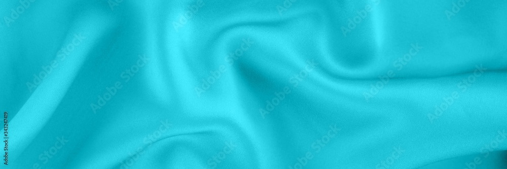 Aquamarine silk background. Aquamarine silk background.