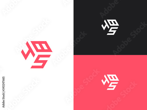 Combination number, stylish vector emblem for design