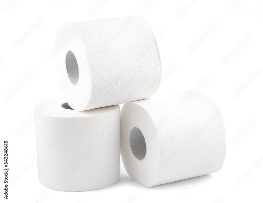 Roll of toilet paper, tissue for use in the toilet room, used for cleaning the dirt in the bathroom isolated on the white background. Roll of toilet paper, tissue for use in the toilet room, used for cleaning the dirt in the bathroom isolated on the white background.