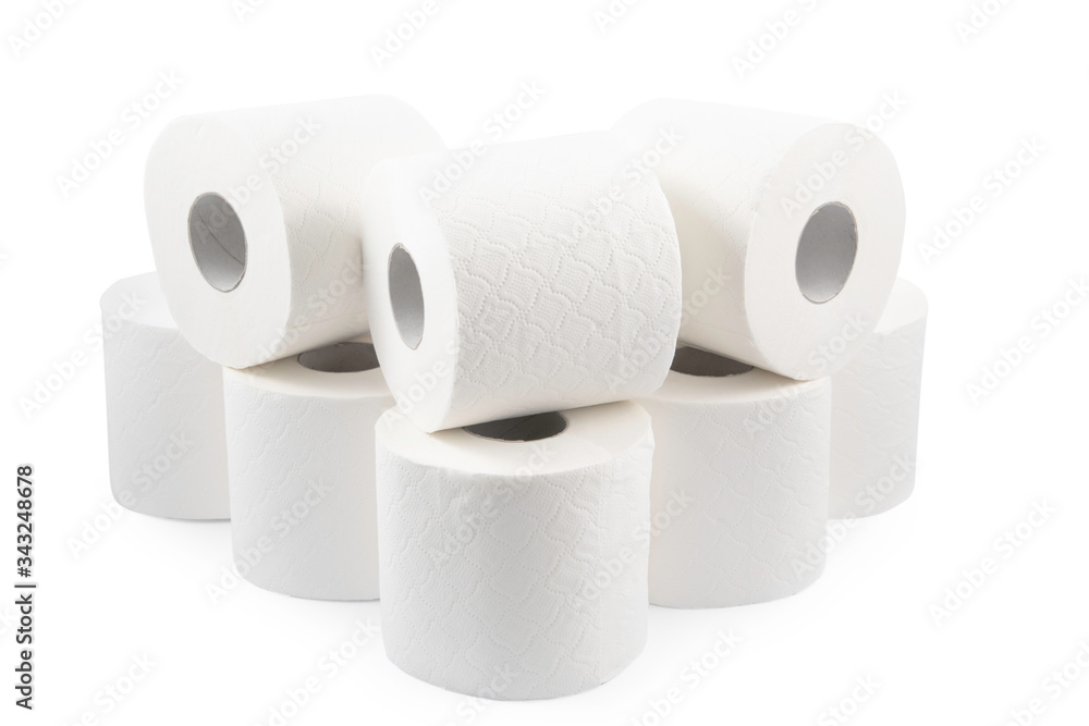 Roll of toilet paper, tissue for use in the toilet room, used for cleaning the dirt in the bathroom isolated on the white background. Roll of toilet paper, tissue for use in the toilet room, used for cleaning the dirt in the bathroom isolated on the white background.