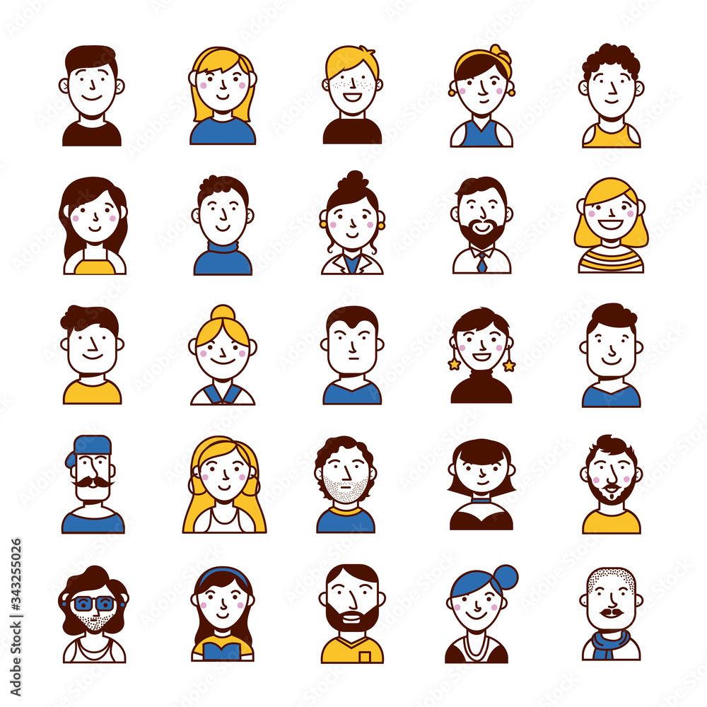 bundle of people group characters bundle of people group characters