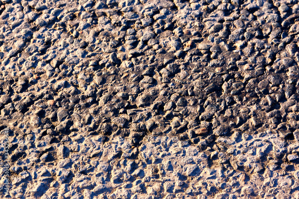 texture of substandard asphalt