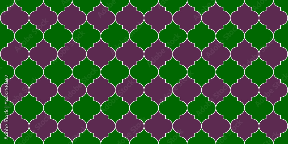 Fototapeta premium Ramadan Kareem Islam Illustration. Seamless Moroccan Mosaic Ornament.